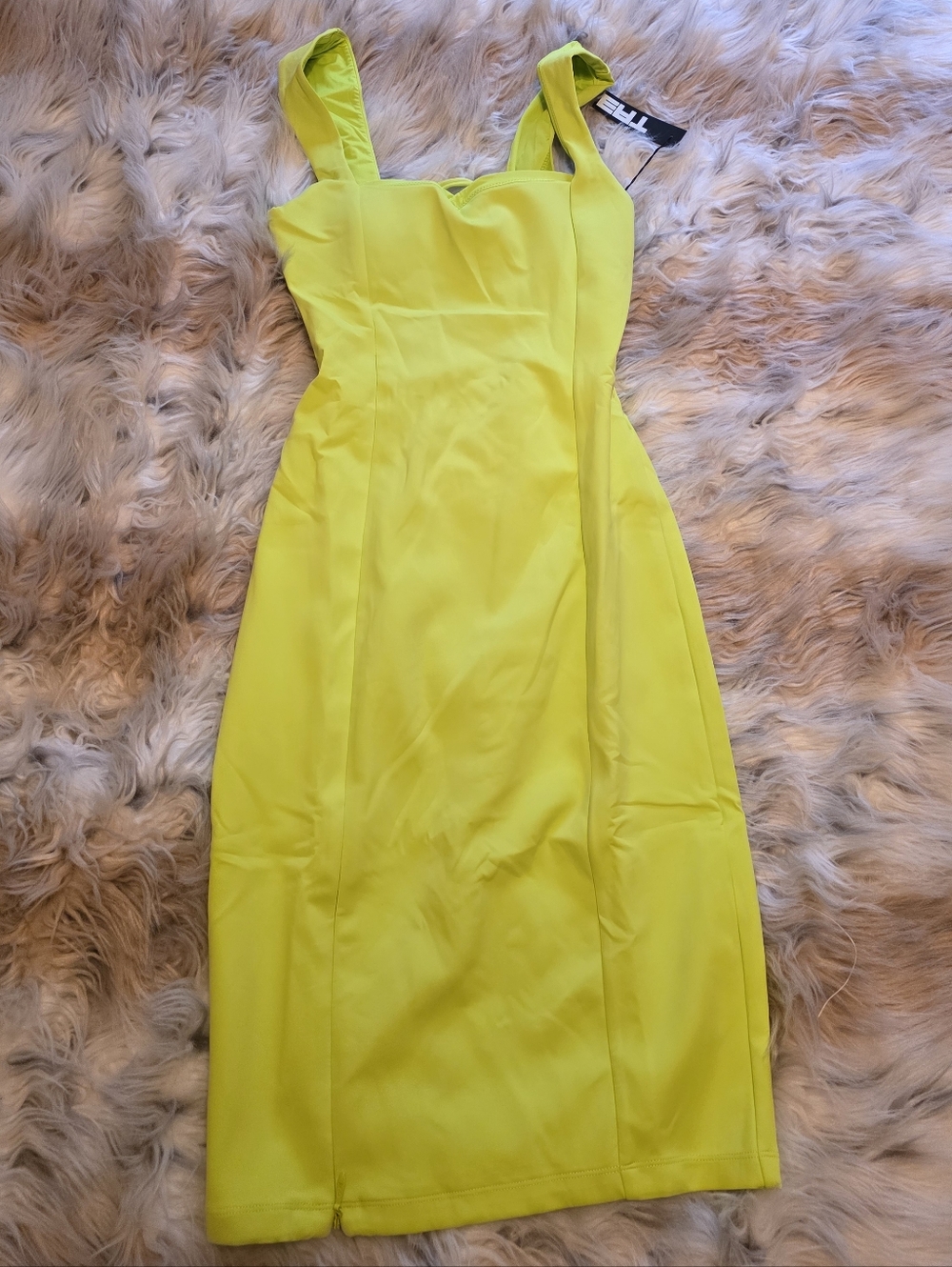 Ta3 Squarey Pencil Dress In Acid - Picture 1 of 6